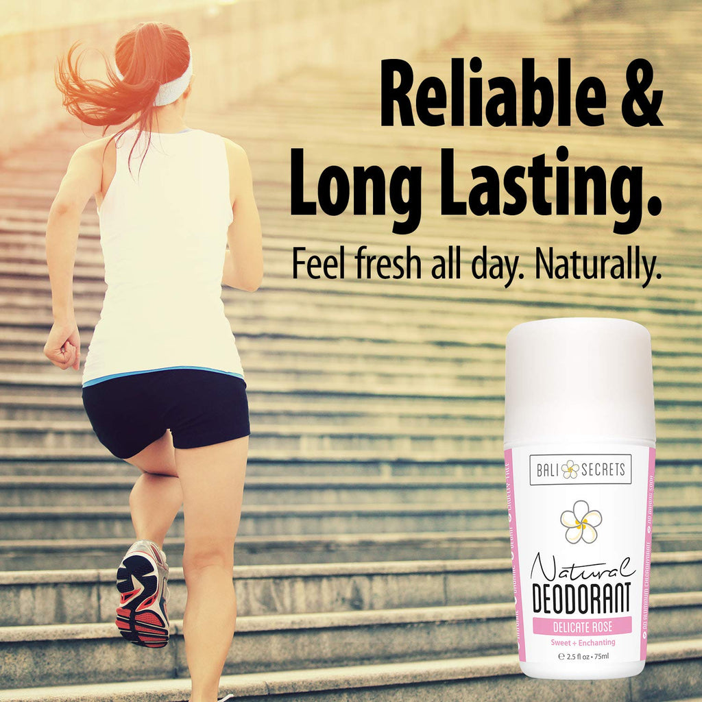 Bali Secrets The New Formula Natural Deodorant for Women & Men. Nonsense Free. Clean Formula for Sensitive Skin. Strong & Reliable Odor Protection. No Synthetic Aluminum. Organic & Vegan [THE ROSEY]