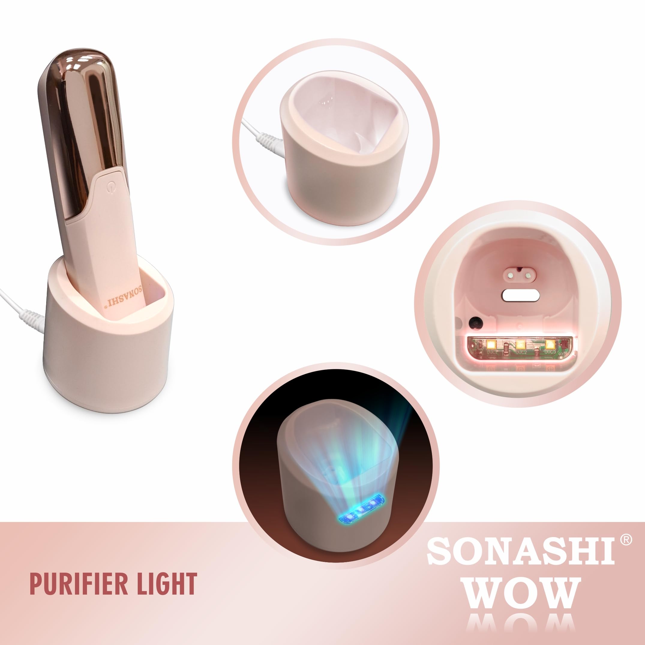 SONASHI WOW Electric Body Hair Trimmer - Groin Trimmer for Men - Bikini Trimmer Women - Wet/Dry Shaver Groomer, Rechargeable, Waterproof, Painless Hair Removal (Pink)