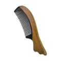 Mandala Crafts Wooden Comb – Green Sandalwood Horn Static-Reducing Design Wood Comb – Wooden Wide Tooth Hair Comb for Men Women Straight Curly Hair Detangling Beard