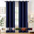 MIULEE Navy Blue Blackout Curtains - Thermal Insulated Room Darkening Drapes | 86-Inch Long, 2 Panels