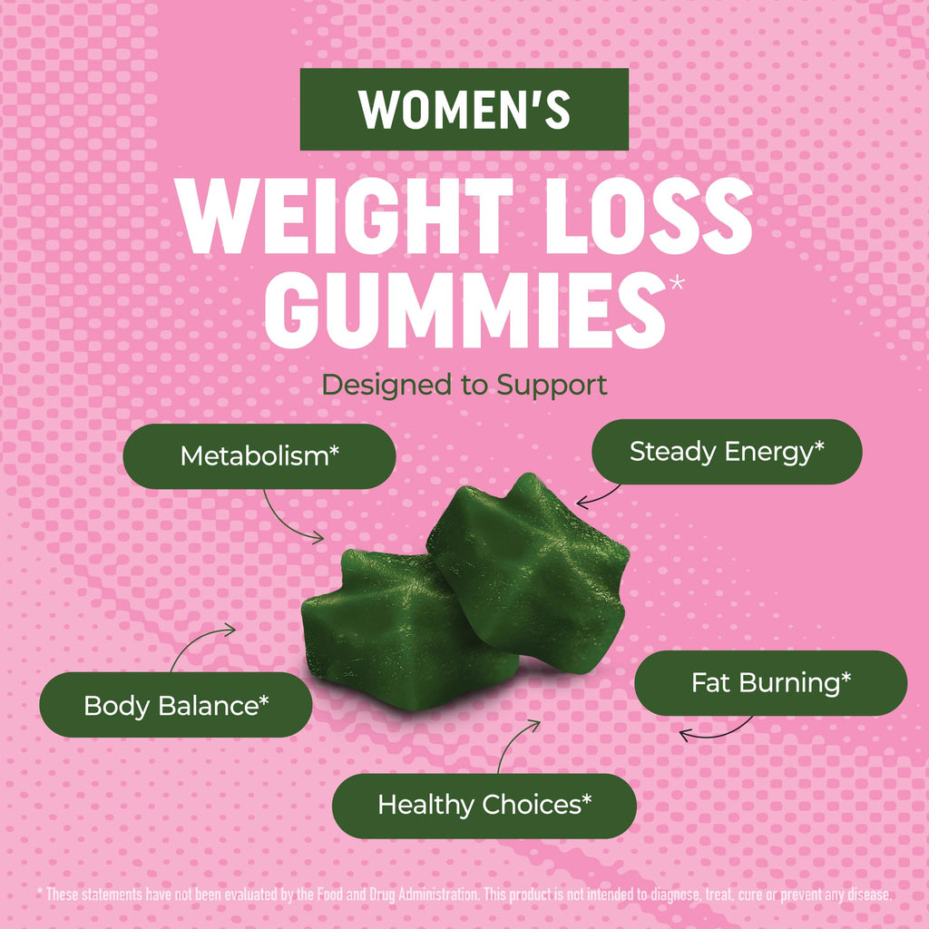 Women’s Fat Burner Gummies for Weight Loss | Green Tea, Green Coffee Bean, Garcinia Cambogia & Ketones | Fat Burners for Women Weight Loss Gummies | Green Tea Fat Burner Supplements | 60 Count