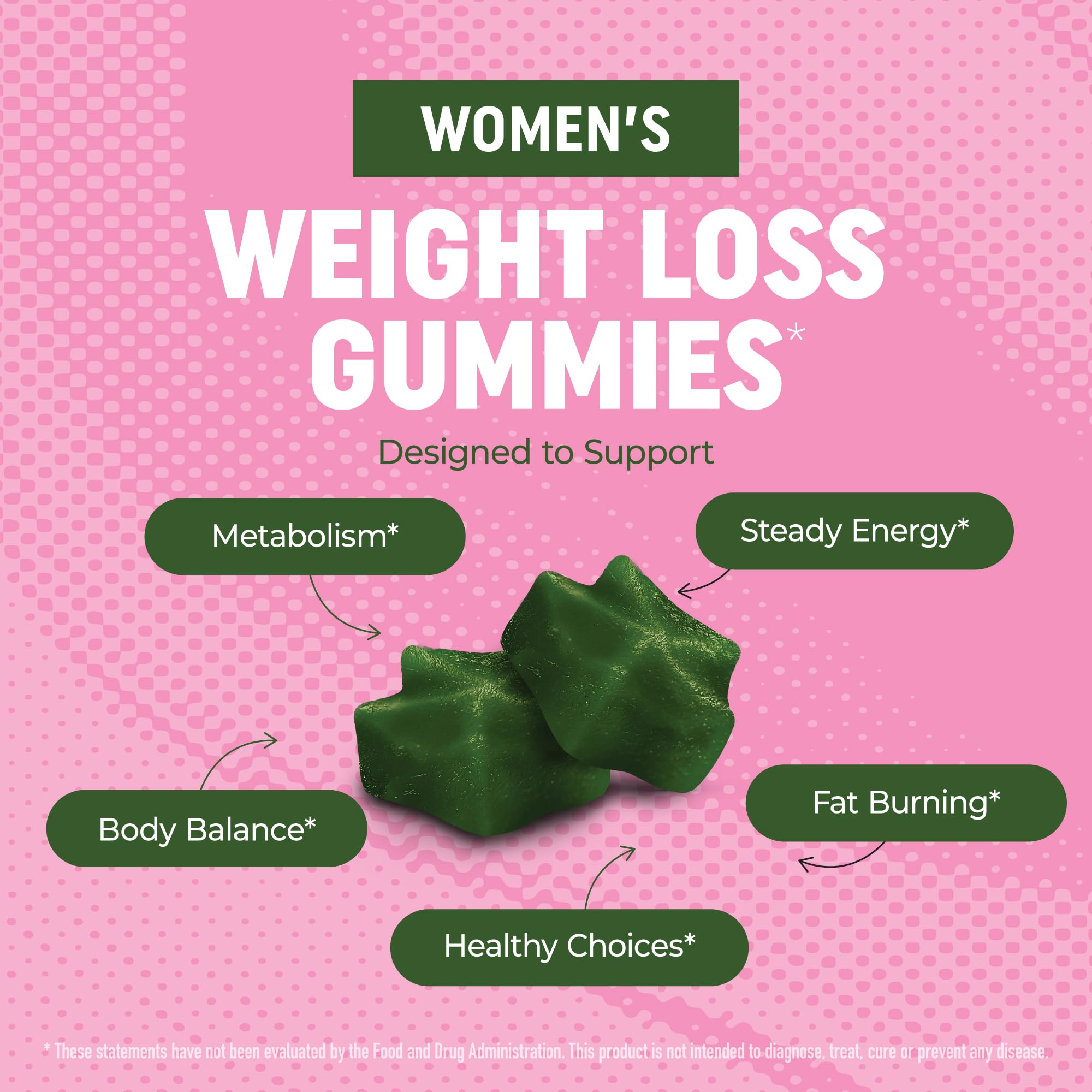 Women’s Fat Burner Gummies for Weight Loss | Green Tea, Green Coffee Bean, Garcinia Cambogia & Ketones | Fat Burners for Women Weight Loss Gummies | Green Tea Fat Burner Supplements | 60 Count