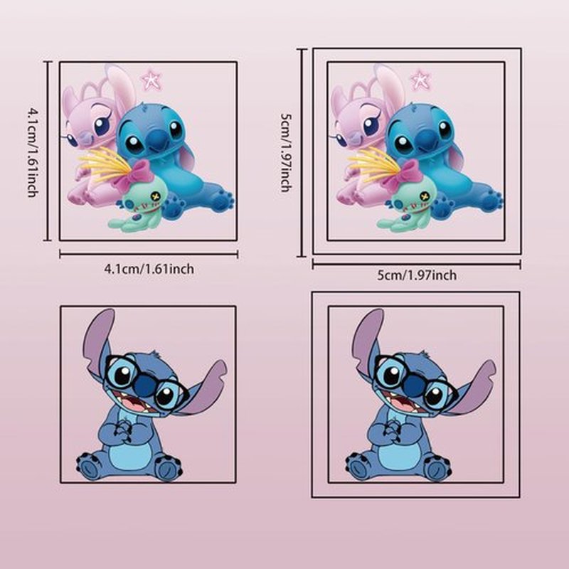 JCQAYB 100Sheets Stitch Temporary Tattoos Birthday Themed Party Supplies Decoration Favors Cartoon Cute Sticker for Kids Boys Home Activity Class Prizes Carnival Christmas Rewards
