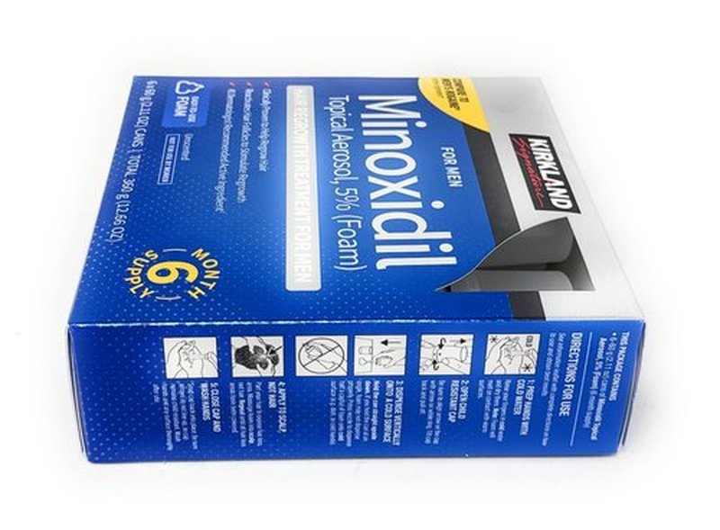 Kirkland Signature Hair Regrowth Treatment Minoxidil Foam for Men, 2.11 oz, 6 Count (6 Month Supply)
