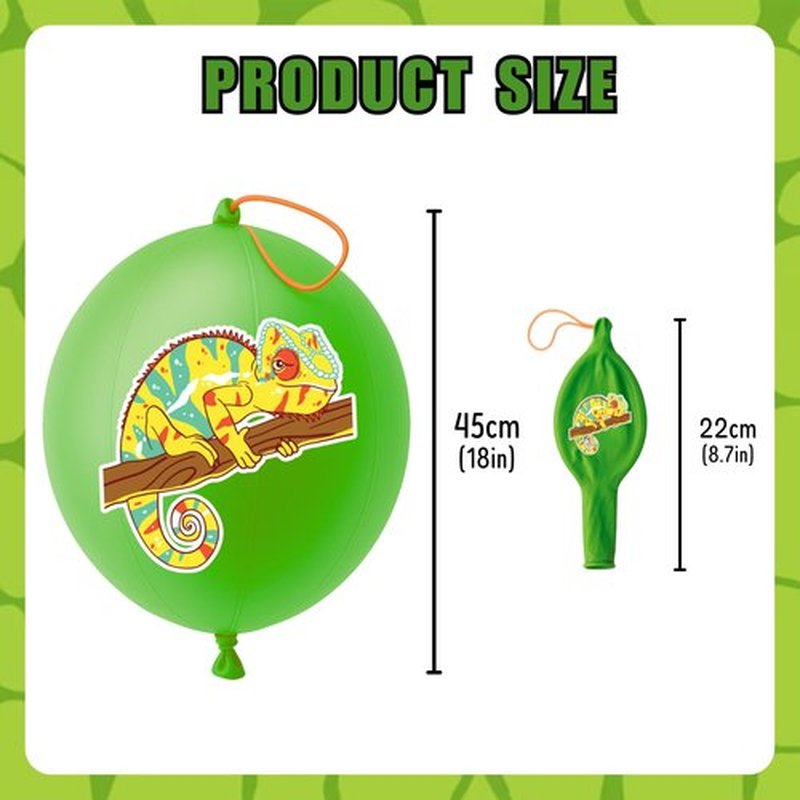 72 PCS Reptile Party Favors for Kids – 48 Pre-Cut Temporary Tattoos & 24 Reptile Punch Balloons Themed Birthday Party Decorations Supplies Favors Gifts, Goodie Bag Fillers, Classroom Rewards