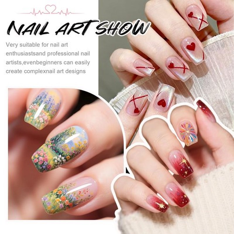 12 Colors Nail Art Markers Set: 0.5mm Fine Nail Art Pens, Waterproof & Quick-Dry Nail Polish Pens for Professional Nail Design, Dotting, Lining, Lettering, and DIY Manicure Art