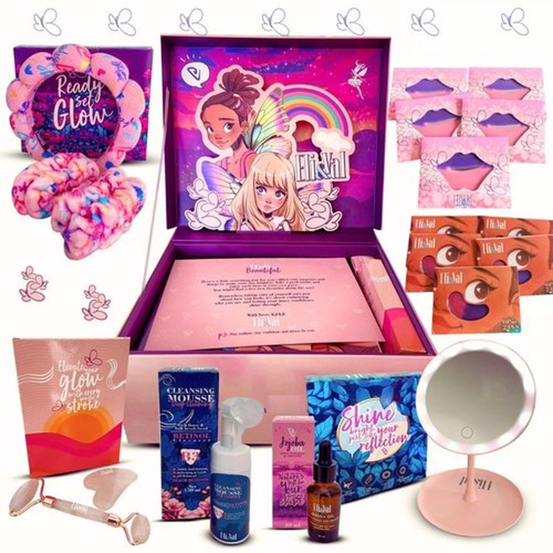 Tween Gift Box – Gifts Basket Teen Girl – Spa Kit for Teen Girls with Skincare and Self-Care Essentials – Birthday or Holiday Present