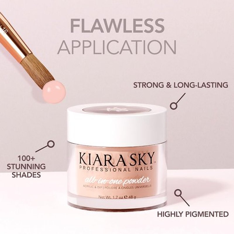 Kiara Sky All-In-One Acrylic Nail Powder | Multi-Use Dip & Acrylic Powder | Sculpting, Overlay & Dipping 2 oz, Red Flags
