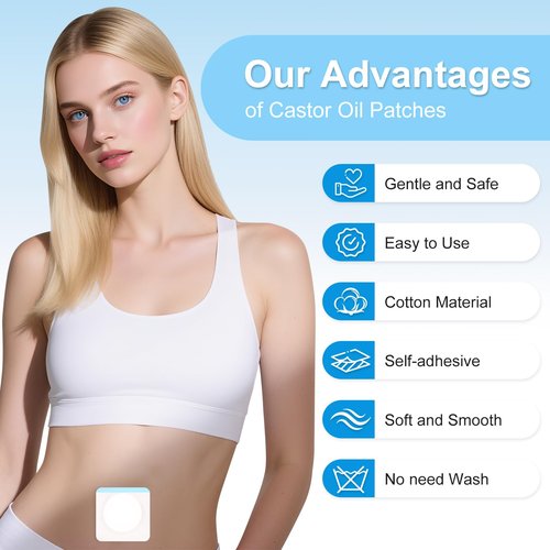 Castor Oil Pack Patches for Belly Button