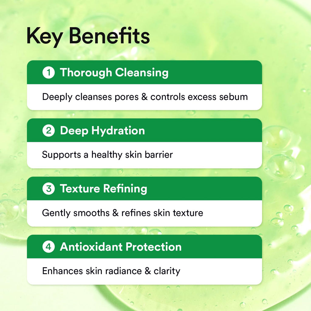 VEGANIFECT Gel Cleanser, Gentle Exfoliation and Face cleanser for Sensitive Skin, Korean Skin Care, Vegan, 6.93 Fl Oz
