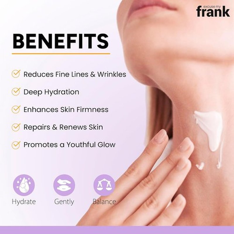 Excuse My Frank - Bakuchiol Age Defense Face & Neck Cream for Puffy Skin, Fine Lines & Dark Circles | 2 Pack