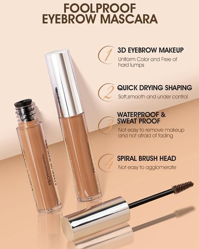 Skiennix Waterproof Tinted Brow Gel | Long-Lasting Smudgeproof Eyebrow Makeup | Blonde with Brow Razor Brush