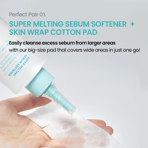 ilso Super Melting Sebum Softener, 5.29 fl oz, with 40 Skin Wrap Cotton Pads included, Pore Cleansing Solution, Blackhead Softener, Melts Away Blackheads & Sebum, Korean Skincare