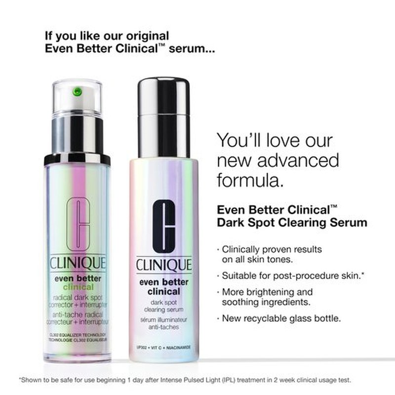 Clinique Even Better Clinical Dark Spot Clearing Vitamin C Face Serum For All Skin Types | Brightening + Soothing, 1 Fl Oz