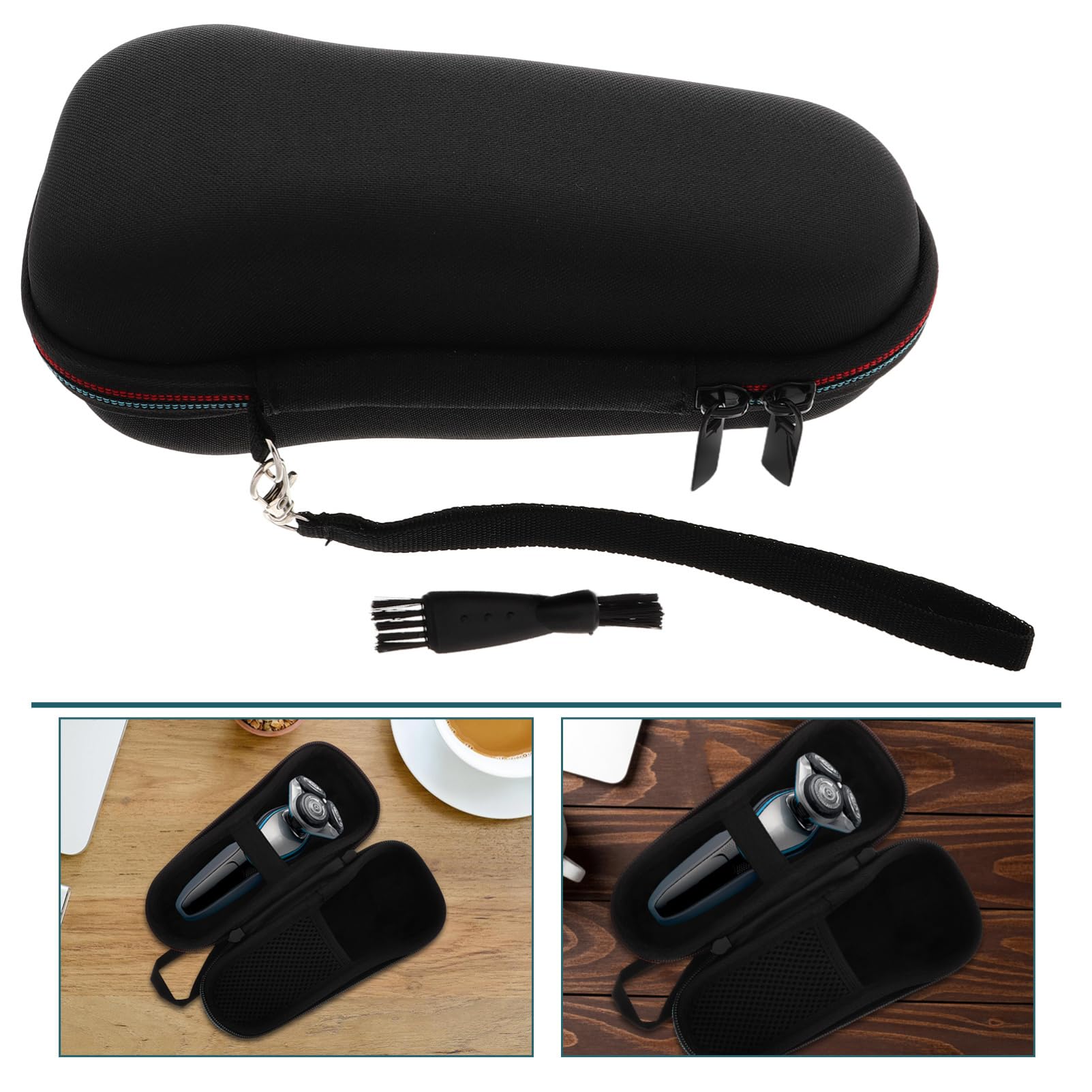 FOMIYES Travel Razor Case Portable Anti-Pressure Shaver Storage Bag with Anti-Slip Interior for Business Trips and Outdoor Use