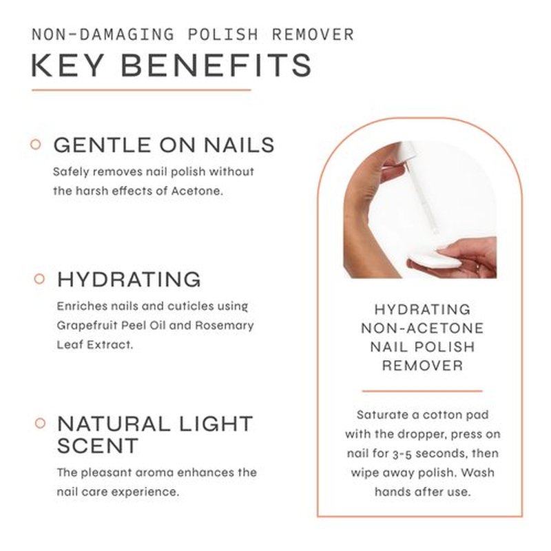 Dr. Dana Non Acetone Nail Polish Remover - Conditions and Hydrates to Prevent Brittle and Dry Nails - Non Toxic with Light Natural Scent