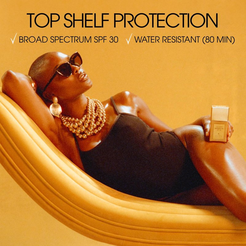 Vacation Shimmer Oil SPF 30 - Water-Resistant Body Sunscreen for All Skin Tones | Vegan Travel Size 2.9 Fl. Oz.