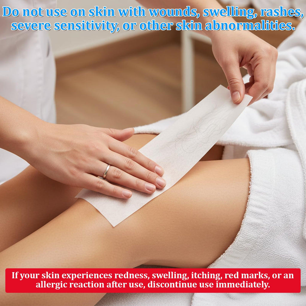 SHENLIU 1200 Pcs Wax Strips Non Woven for Women Men