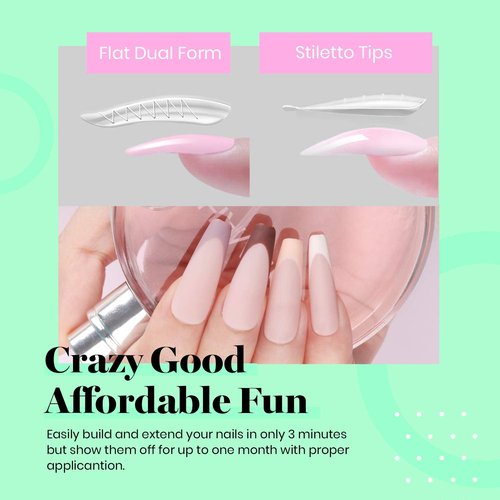 Beetles Poly Extension Gel Nail Kit, 6 Natural Skin Tone 30g gel with Mini Nail Lamp Slip Solution Rhinestone Glitter Nail Art Brush All In One Kit for Nail Manicure Starter Kit Gift for Women