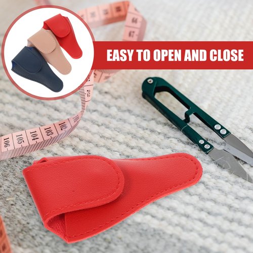 Angoily Nail Scissor Pouch 3Pcs Nail Cutter Protective Covers Pu Leather Case Ergonomic Grip Storage Pouch Manicure Kit Cuticle Trimmer Protective Case for Scissors Embroidery and Diy Tools