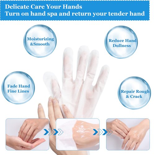 Permotary Moisturizing Hand Mask Gloves for Dry Skin, 6 Pairs, Milk Scented