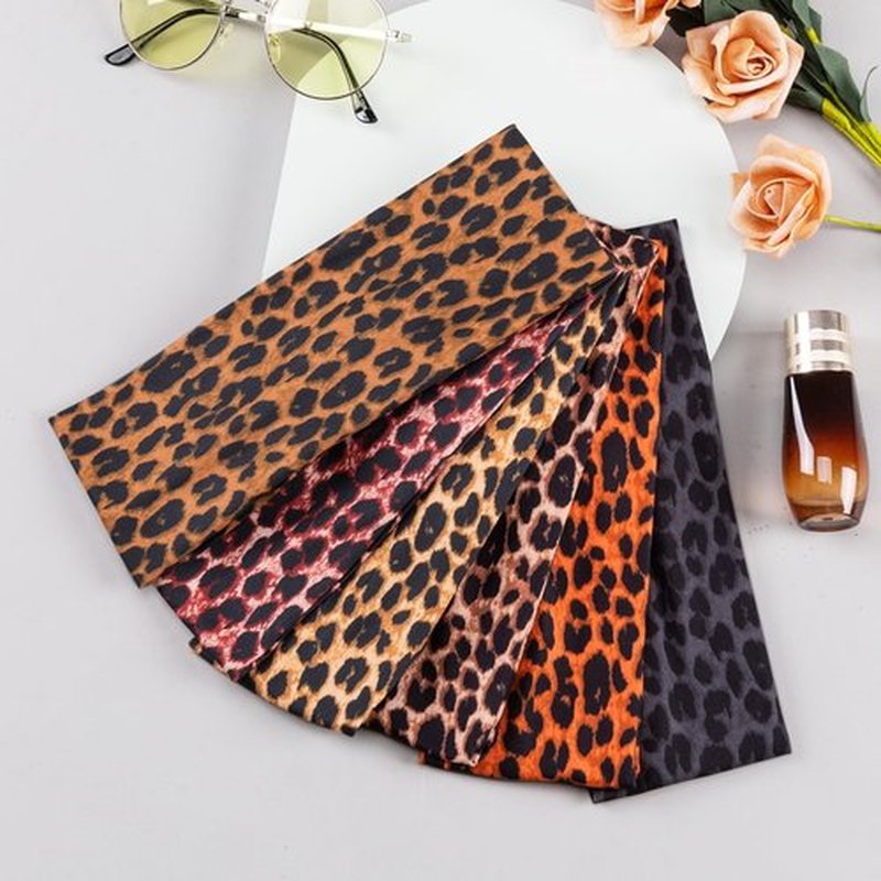 SENMAY Headbands for Women Leopard Trendy Cheetah Wide Head Bands for Women's Hair Non Slip Wraps Elastic Stretchy Bandanas Workout Fashion Hair Accessories Birthday Gifts for Valentines 6PCS