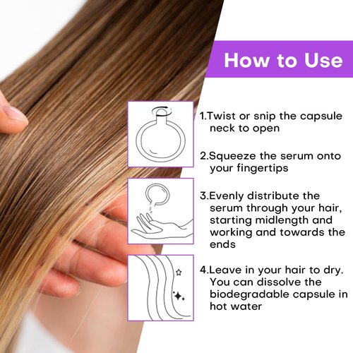 Organic hair oil capsules, 100PCS hair treatment serum for Frizzy, Dry & Damaged Hair, Moisturizing hair oil with Moroccan, Macadamia & Avocado Oils, Vitamins A, B5, C, E - Long-Lasting Shine