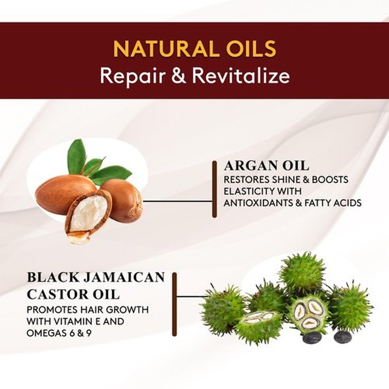 OKAY Black Jamaican Castor Oil Leave In Conditioner - Hair Moisturizer For Women And Men, Natural Hair Product For Hair Growth, Curly Hair Grease For Smooth, Moisturized Hair - 8 Fl Oz (2 Pack)