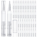 YOUNTHYE 50PCS 5ml Cuticle Oil Pen Empty Nail Oil Pen Refillable Cuticle Oil Pen Transparent Nail Oil Cuticle Pen Bulk Empty Nail Oil Pen with Brush Tip for Nail Polish, Lip Gloss, Eyelash