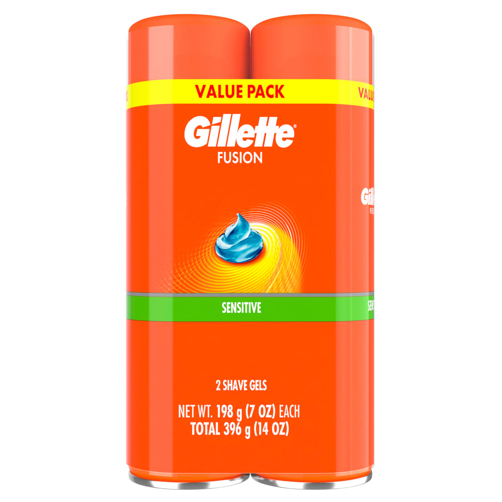Gillette Fusion Ultra Sensitive Hydra Gel Men's Shave Gel Twin Pack, 14 Ounce (Pack of 2)