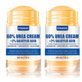 Urea Cream Stick 60% plus 2% Salicylic Acid, 2PCS Maximum Strength Urea Cream for Feet, Foot Lotion Stick for Cracked Heels, Dry Hands & Rough Knees, Callus Remover & Skin Softener, Soften Dead Skin