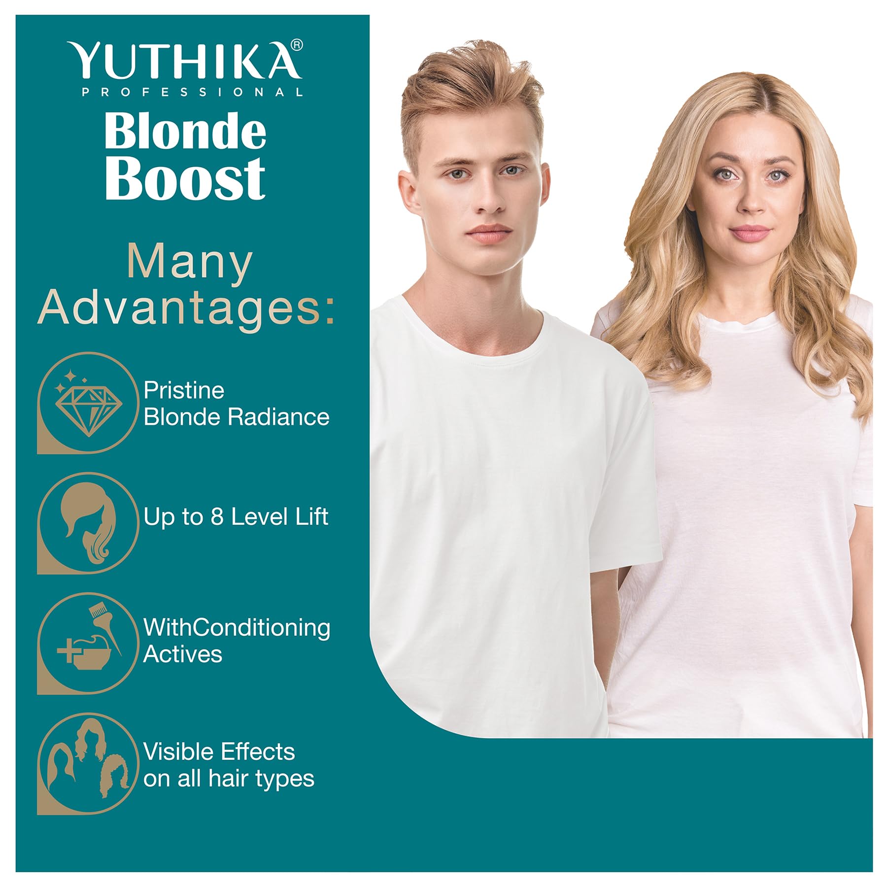 Yuthika Professional Blonder Bleach Powder for Hair Bleaching Powder for Dark Hair| Hair Color Lightener Lightening Hair Bleach with Blonde Radiance Hair Color Lifter, Lifts Up to 9 Levels - 17.6 Oz