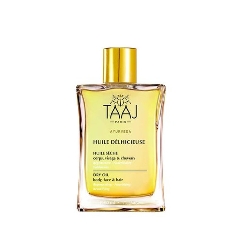 TAAJ | Délhicieuse Dry Beauty Oil | Nourishing Face, Body & Hair Oil | Vegan & 96% Natural | 1.7 fl oz