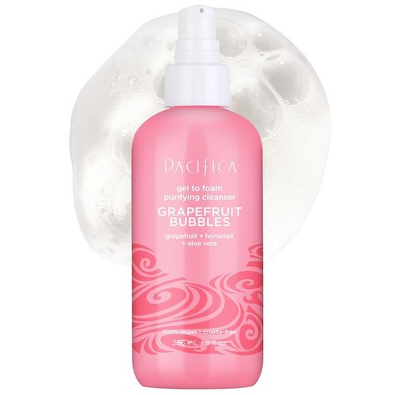 Pacifica Face Wash Foam - Refreshing Grapefruit Cleanser | 8 Ounce Size