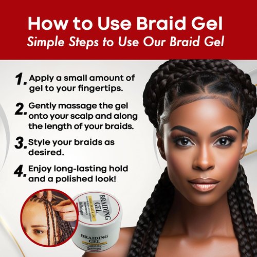 BELLATIQUE Edge, Braid, & Loc Maximum Hold Edge Control & Braiding Gel for Natural, Relaxed, Dry, Dull Hair - No Flaking, No Whitening, Fast Drying, High Shine, Maximum Hold Up to 48 Hrs (8.8 oz)