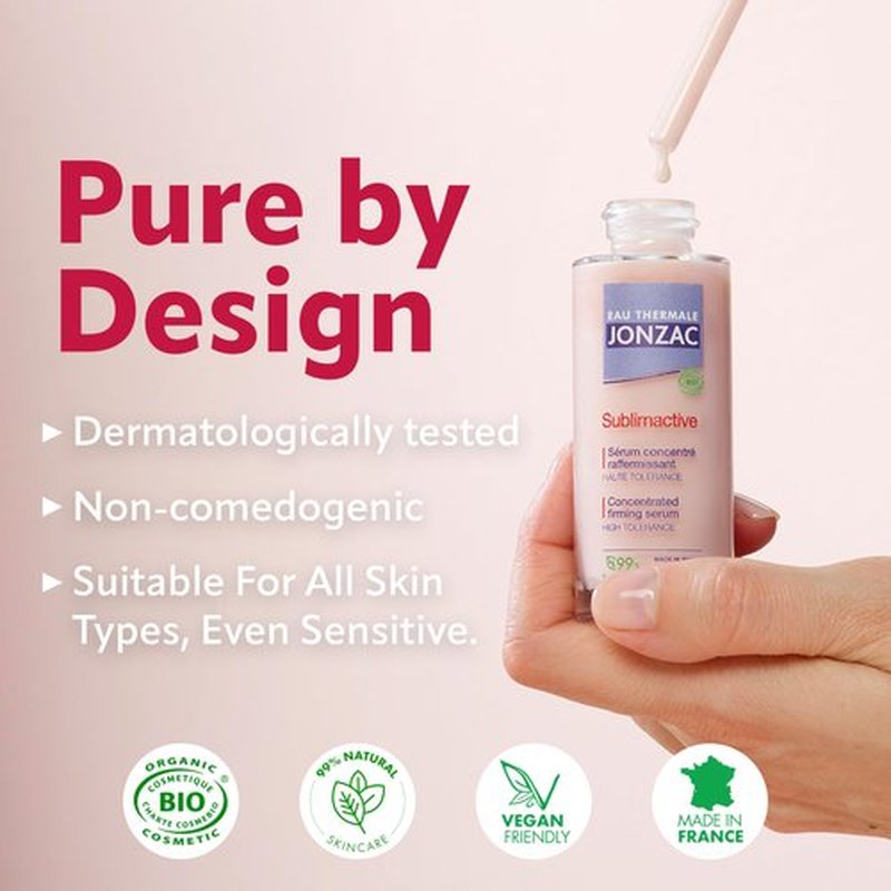 Eau Thermale Jonzac Sublimactive Anti-Aging Firming Serum for Face - Visibly Reduces Fine Lines and Smooths Wrinkles - Natural Skin Care - Safe for Sensitive Skin - 1.01 Fl Oz