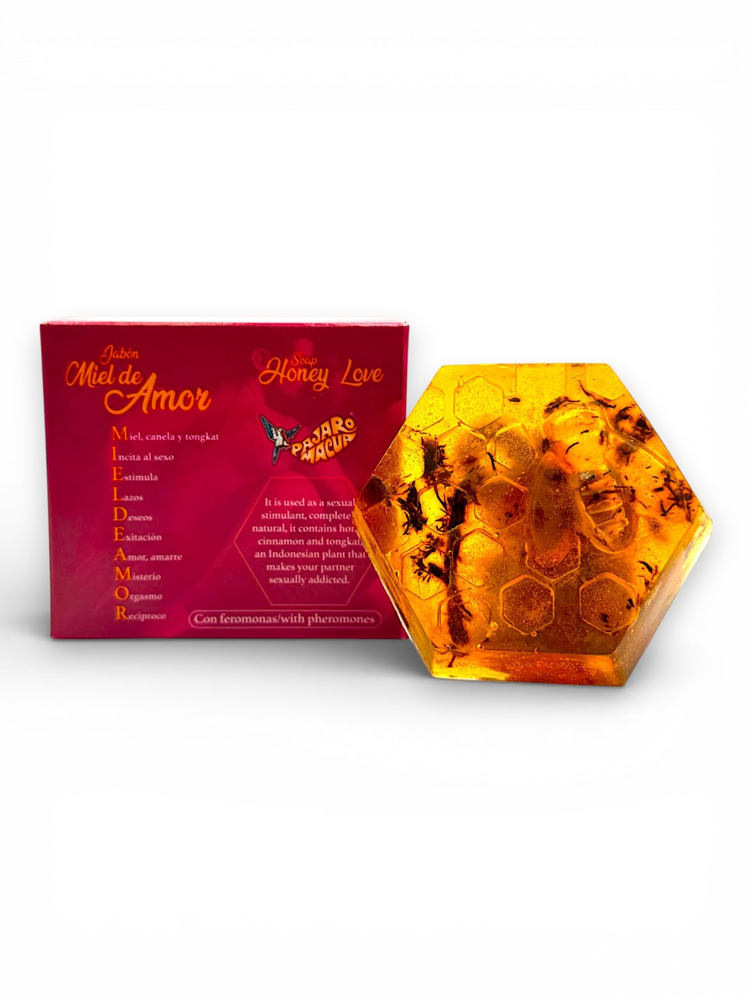 NIDO DEL PAJARO MACUA Miel de Amor Love Honey Soap with Pheromones – Spiritual Attraction & Sweetening Ritual Cleansing Bar
