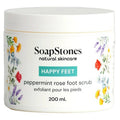 Soapstones Happy Feet Peppermint Rose Exfoliating Foot Scrub - 200mL Skin Exfoliator for Body & Feet with Dead Sea Salt & Safflower Oil - Refreshing Peppermint & Rose Scent for Soft, Revitalized Skin