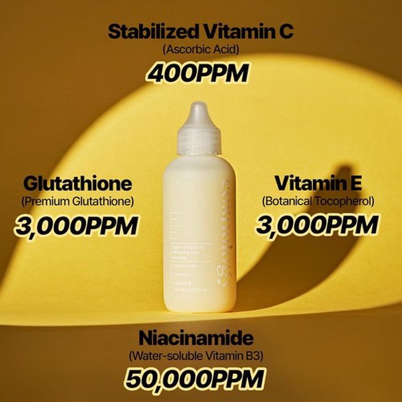 COSNOLOGY K-Beauty Ampoule - Niacinamide, Vitamin C & E for Dark Spots | Hydrating Anti-Aging Serum, 2.7fl.oz (80ml)