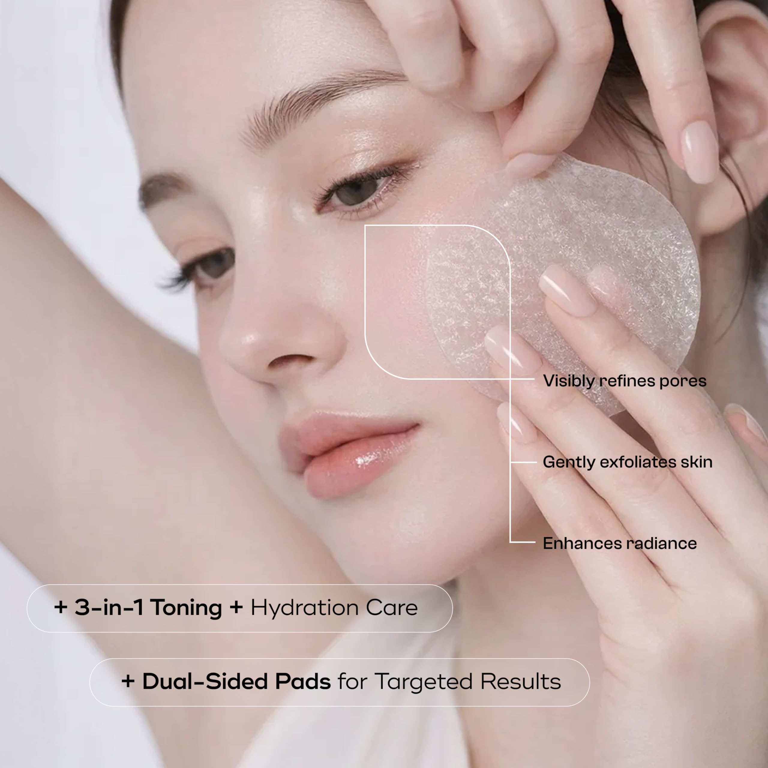 Bio Hydratique AHA+BHA+Hyaluronic Acid Toner Pads – Dermatologist Tested, Anti Aging, Korean Skin Care – Clears Pores, Smooths Texture, Hydrates For Soft, Plump Skin – Vegan, Clean Beauty – 70 Pads