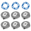 SH50 Replacement Heads for Philips 5000, 6 Pack with Retaining Rings