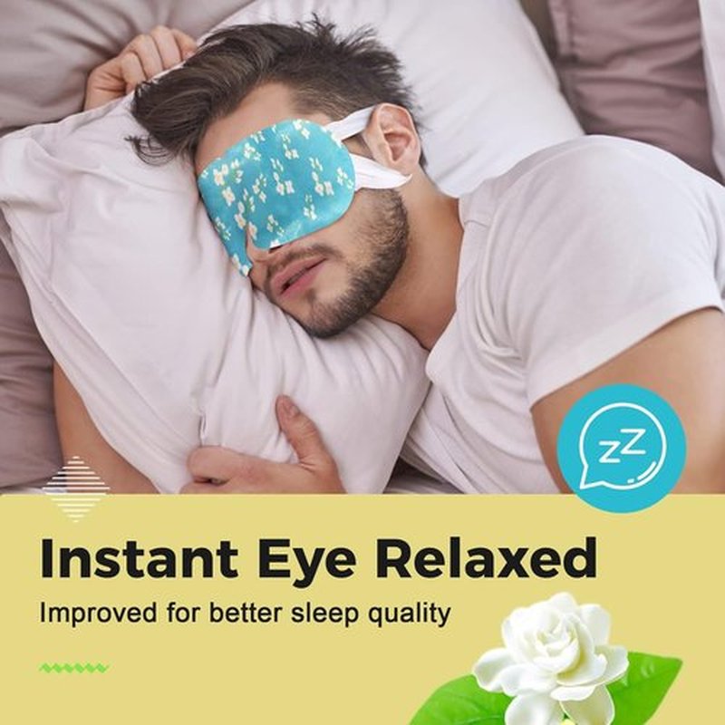 Skiennix 16-Pack Steam Eye Masks - Jasmine Warm Compress for Tired Eyes & Dark Circles | Travel Ready