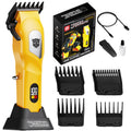 Transformers Hair Clippers for Men, 8500 RPM Professional Cordless Trimmer, Cr13 Stainless No-Snag Blade, 2000mAh LED Display, 5-Level Adjustable & 4 Combs for Home Haircut & Beard Grooming (Black)