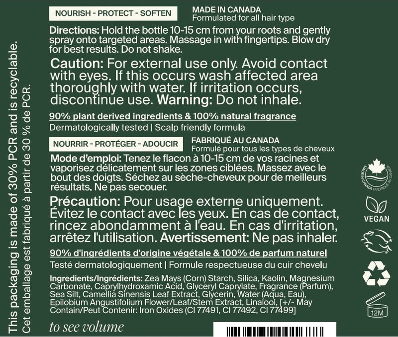 Voir Haircare Volumizing Dry Shampoo & Conditioner for Women, Organic Dry Shampoo Powder with Willowherb, Green Tea Extract & Glacial Clay, Oil-Absorbing, Scalp-Soothing, Travel Size, 0.67 oz