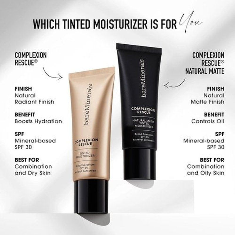 bareMinerals Complexion Rescue Tinted Moisturizer - Oil-Free SPF 30 Hydrating Cream for Face