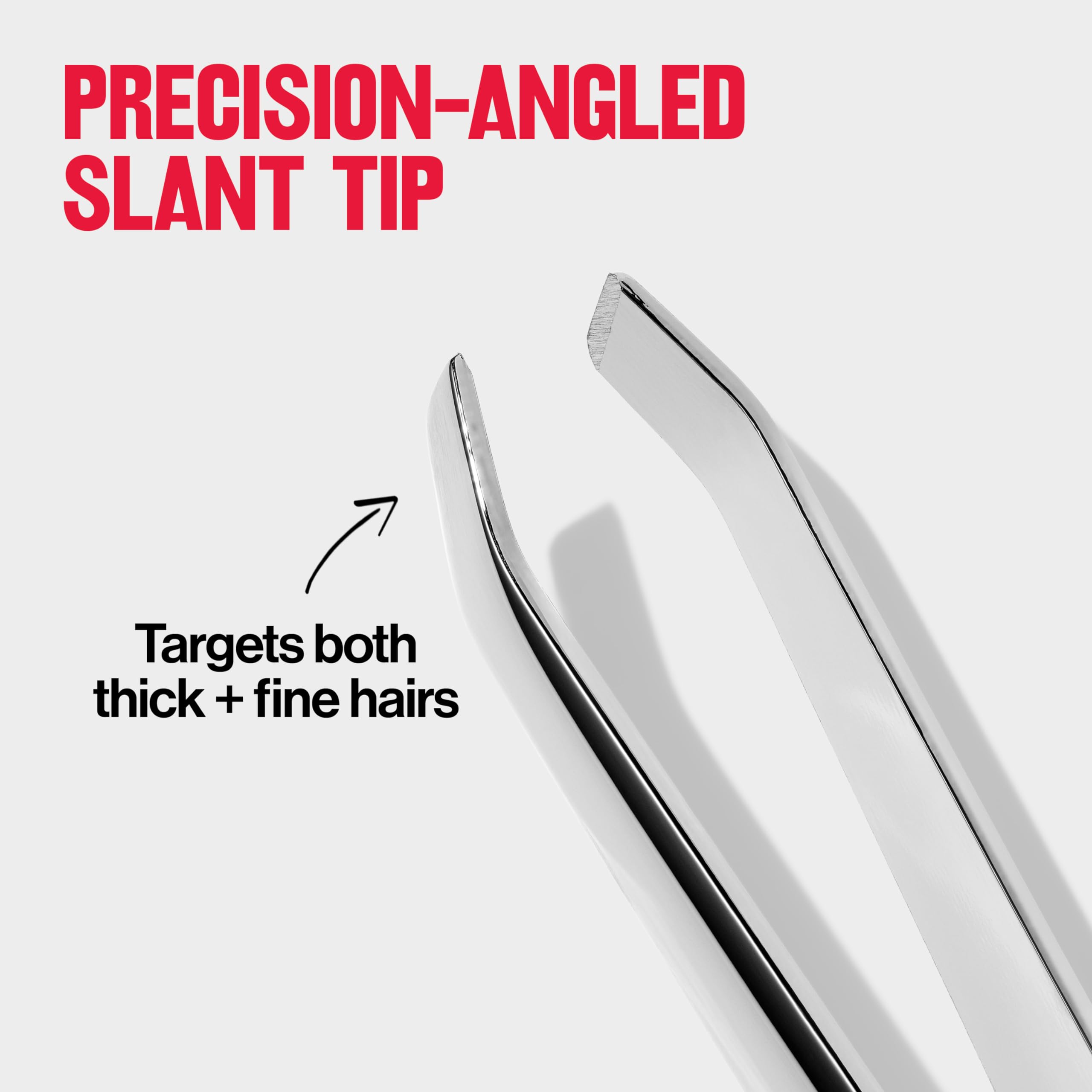 Revlon Multipurpose Hair Removal Tweezer, High Precision Slant Tip Tweezers for Men, Women & Kids, Stainless Steel (Pack of 2)
