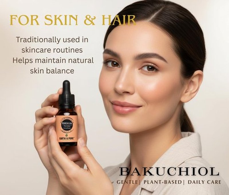 Earth N Pure Babchi Oil (Bakuchi Oil) Cold Pressed, Natural & Therapeutic Grade with Glass Dropper - 100 ml