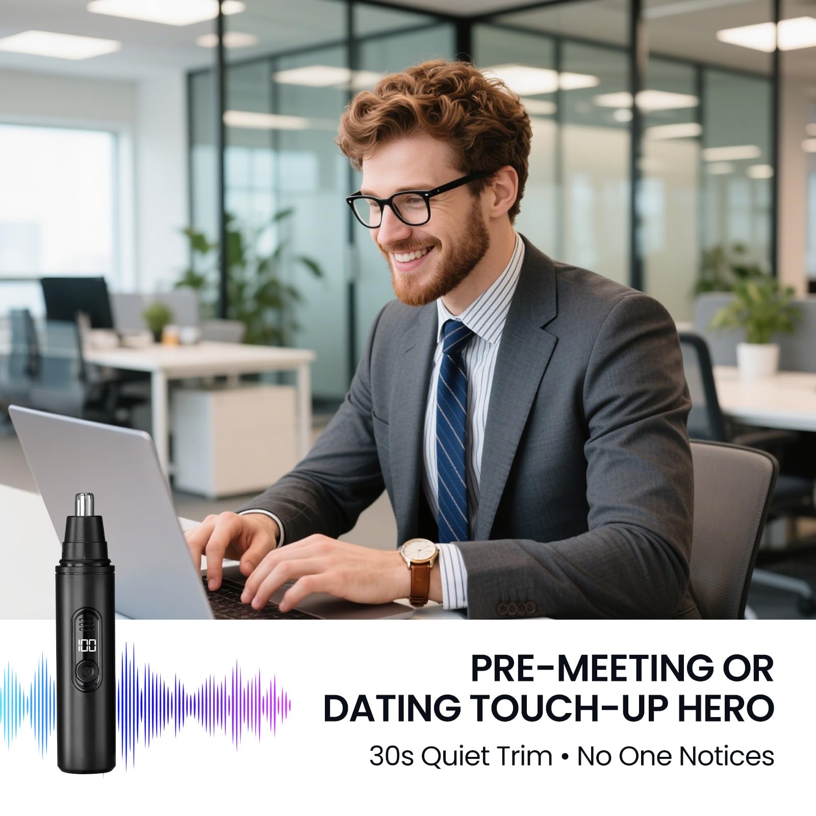 SUERBEATY Nose Hair Trimmer for Men Rechargeable, LED Display