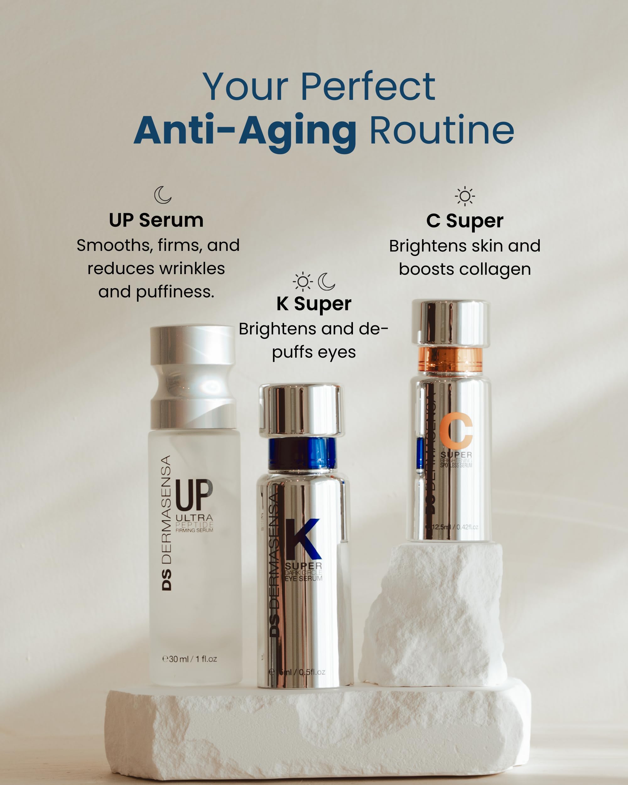 DS Dermasensa UP Ultra Peptide Serum – Advanced Peptide Formula for Wrinkles & Fine Lines, 30ml / 1 fl.oz