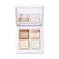 RMS Beauty Lip2Cheek Glow Quad - Creamy Multi-Use Blush & Lip Color Palette with 4 Radiant Shades, Hydrating Formula, 0.42 oz